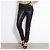 Chanel Pantalones de Detalle de Cuero Mosaico de Runway de 3$ Negro - vista 3