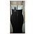 Autre Marque Trägerloses Maxikleid aus Samt und Satin schwarz - Ansicht 3
