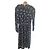 Sandro Schwarzes Kleid mit Blumenmuster