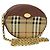 Autre Marque Borsa a spalla con catena Nova Check di Burberrys in pelle PVC marrone beige Auth BA241