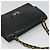 CHANEL Matelassé 25.5 Borsa a Doppio Faldone Catena Pelle di Agnello Nera Oro CC Auth PP249 Nero D'oro - vista 6