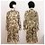 Autre Marque Midi-Kleid aus Seide und Modal mit Batikmuster in Beige und Schwarz Größe S - Ansicht 2