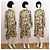 Autre Marque Midi-Kleid aus Seide und Modal mit Batikmuster in Beige und Schwarz Größe S - Ansicht 6