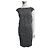 Diane Von Furstenberg Vestido de jersey de seda DvF Gabi Blanco Gris antracita