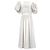 Rotate Vestido midi de mangas abullonadas Noon Puffy de Birger Christensen en poliéster blanco Crudo