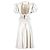 Rotate Vestido midi de mangas abullonadas Noon Puffy de Birger Christensen en poliéster blanco Crudo - vista 3