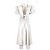 Rotate Vestido midi de mangas abullonadas Noon Puffy de Birger Christensen en poliéster blanco Crudo - vista 8