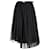 Jupe midi en tulle plissée asymétrique Fendi en soie noire  ref.2081089