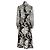 Vestido midi de seda preta com flores da Saint Laurent Preto - vista 3