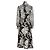 Vestido midi de seda preta com flores da Saint Laurent Preto - vista 9