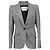 Blazer in lana grigia a motivo check di Alexander McQueen