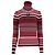 Gestreifter Rollkragenpullover mit CC-Verzierung von Chanel aus roter Wolle