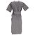 Céline Vestido midi com cinto e decote em V com bolsos em algodão cinza - vista 2