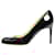 Christian Louboutin Black patent round-toe pumps - size EU 39.5 Leather  ref.2081258