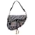 Dior Blue Oblique Embroidered Canvas Saddle Bag Cloth Cloth  ref.2081450