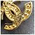 Pendientes colgantes CC vintage adornados con strass de Chanel Gold hardware - vista 10
