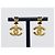 Pendientes colgantes CC vintage adornados con strass de Chanel Gold hardware - vista 2