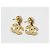 Pendientes colgantes CC vintage adornados con strass de Chanel Gold hardware - vista 3