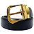 Cinturón unisex de Chanel con hebilla chapada en oro de 24 quilates Negro