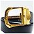 Cinturón unisex de Chanel con hebilla chapada en oro de 24 quilates Negro - vista 4