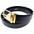 Cinturón unisex Chanel con hebilla chapada en oro de 24 quilates Negro