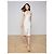 Vestido lencero L'Agence Jodie de seda crema Crudo - vista 9