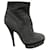 Yves Saint Laurent Botas de camurça preto e cinza suave YSL  - vista 1