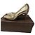 Louis Vuitton High Heels Leder Silber 37