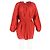 Autre Marque Abito Mini Gathered Matteau in Cotone Organico Rosso e Seta - vista 5