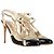 Pumps slingback a punta rotonda Rupert Sanderson in pelle nera e dorata Nero - vista 4