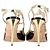Pumps slingback a punta rotonda Rupert Sanderson in pelle nera e dorata Nero - vista 5