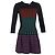 Abito mini svasato a righe Fendi in lana multicolore