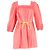 Vestido mini plisado fruncido Zimmermann Nina en algodón coral