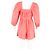 Vestido mini plisado fruncido Zimmermann Nina en algodón coral - vista 6
