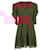 MICHAEL Michael Kors Printed Cascade-Sleeve Mini Dress in Red Polyester  ref.2082408