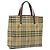 Borsa Tote Burberry Nova Check in pelle PVC beige Auth 113447
