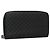 GUCCI Micro GG Canvas Guccissima Cartera Larga de Cuero Negra 544473 Auth am7738