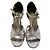 Sandali Miu Miu in pelle e paillettes argentate Argento