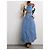 Falda midi de denim azul Farm Rio - vista 3