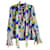 Top Msgm in seta multicolore con maniche a campana