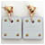 Hermès Boucles d'oreilles Hermes en bleu clair et or rose Doré  - vue 3