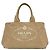 Borsa tote in canapa beige Prada