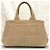 Borsa tote in canapa beige Prada - vista 4
