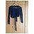 Top envolvente Dolman Norma Kamali azul oscuro - vista 2
