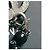 Bracciale in metallo con perle con logo iconico CC in argento Chanel Nero - vista 3
