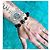 Bracciale in metallo con perle con logo iconico CC in argento Chanel Nero - vista 5