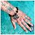 Bracciale in metallo con perle con logo iconico CC in argento Chanel Nero - vista 6