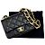 Sac à rabat matelassé Chanel petit modèle Noir - vue 13