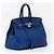 Hermès Birkin 35 in pelle Togo blu con hardware in palladio - vista 8