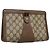 GUCCI GG Supreme Web Sherry Line Clutch Bag PVC Beige Rosso 89 01 032 Auth th5635